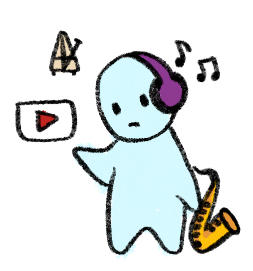 Figure switching between a video and a metronome
